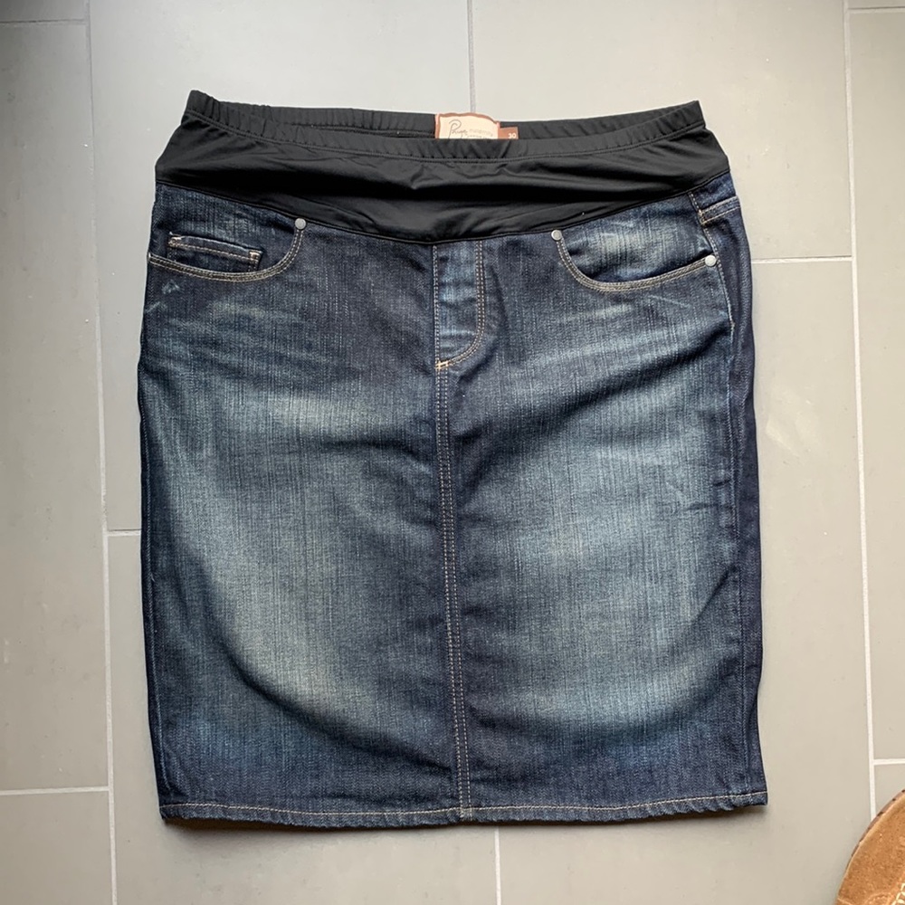 Paige maternity denim skirt
